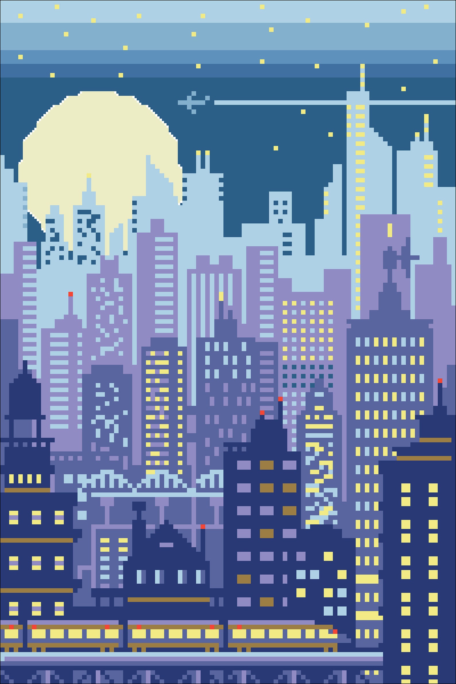 City Cross Stitch Pattern PDF, Modern Cross Stitch, Cross Stitch Chart ...