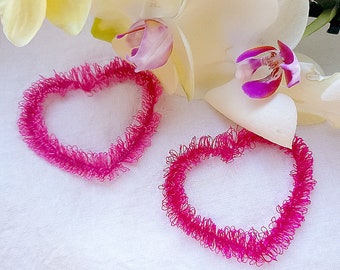 Herz Stickdatei, Flauschiges Fransen Stickdatei Herz in the Hoop Imbroidery nstant Download Dateien Pes, Sew, Jef 4 design size