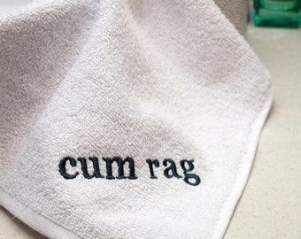 Cum Rag towel, Cum towel Valentine day gift, Boyfriend funny gift, Husband gift, Gag gift, embroidered Cum towel, after sex towel
