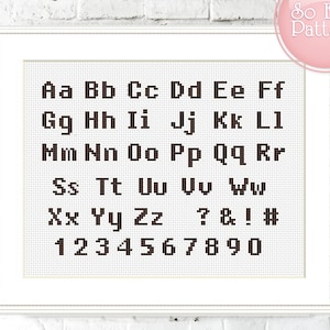 Cross stitch letters, Cross Stitch Alphabet pattern, Cross stitch font, Modern cross stitch, DIY cross stitch PDF pattern embroidery