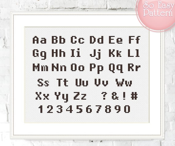 Cross Stitch Letters, Cross Stitch Alphabet Pattern, Cross Stitch