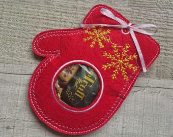 Weihnachts Handschuh In The Hoop Stickmuster, Stickdatei Weihnachten Leckerli Beutel, Stickdatei Weihnachten Süßigkeiten Halter