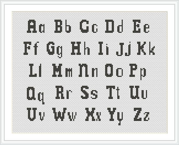 Cross Stitch Letters Cross Stitch Alphabet PDF Pattern Cross