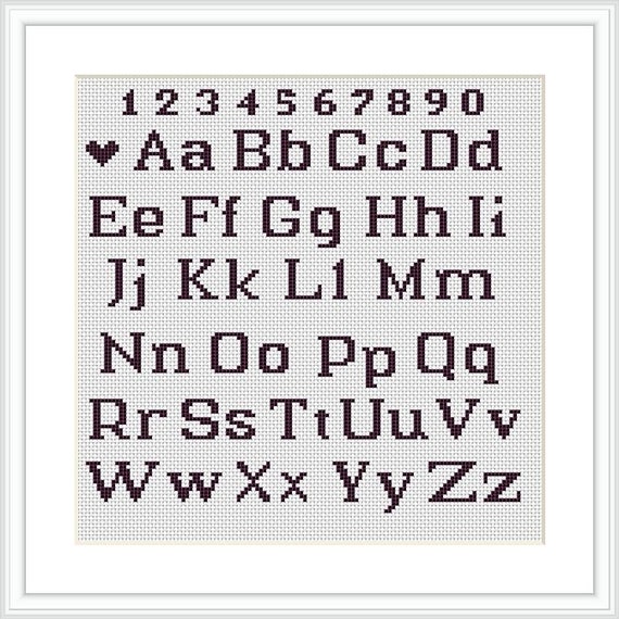 Cross Stitch Letters Pattern, Cross Stitch Font, Counted Cross Stitch, Cross  Stitch Alphabet Pdf Pattern, DIY Cross Stitch, Embroidery Hoop - Etsy