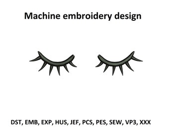 Eyelashes Embroidery Design Eyes with lashes Machine Embroidery Designs Eyelash Embroidery Face Embroidery Design Eyes for dolls Embroidery
