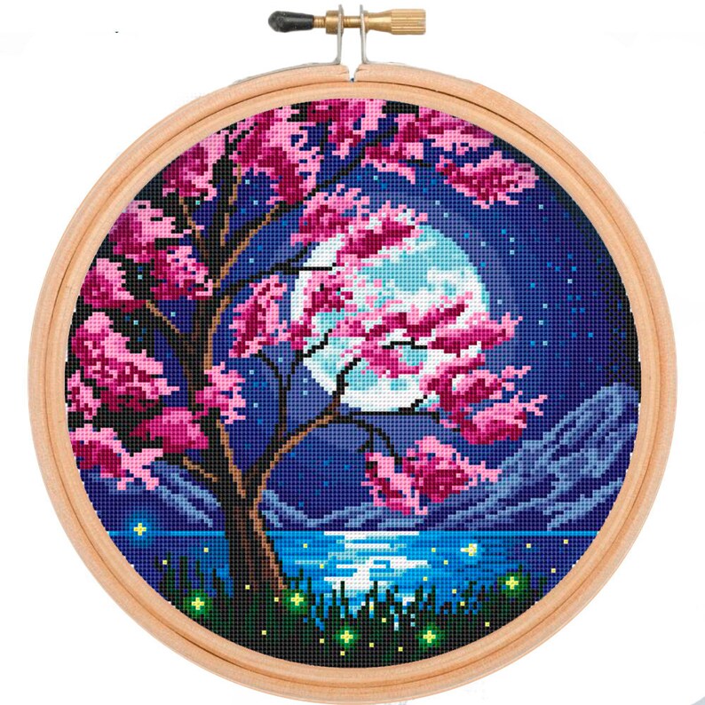 Cross Stitch Kit Landscape Modern Cross Stitch Kit Nature Etsy