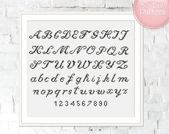 Cross Stitch Letters, Cross Stitch Alphabet Pattern, Small