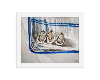 Oysters in Duxbury paper poster