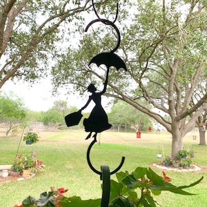 Mary Poppins Plant Hanger, Garden Decor, S Hook, Plant Decor, Yard Art, Metal