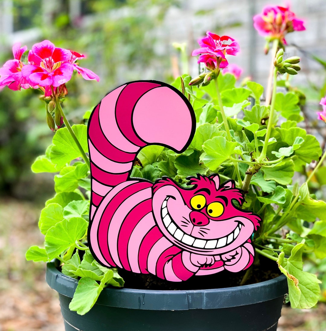 Cheshire Cat Garden Decor Plant Charm Yard Decoration - Etsy