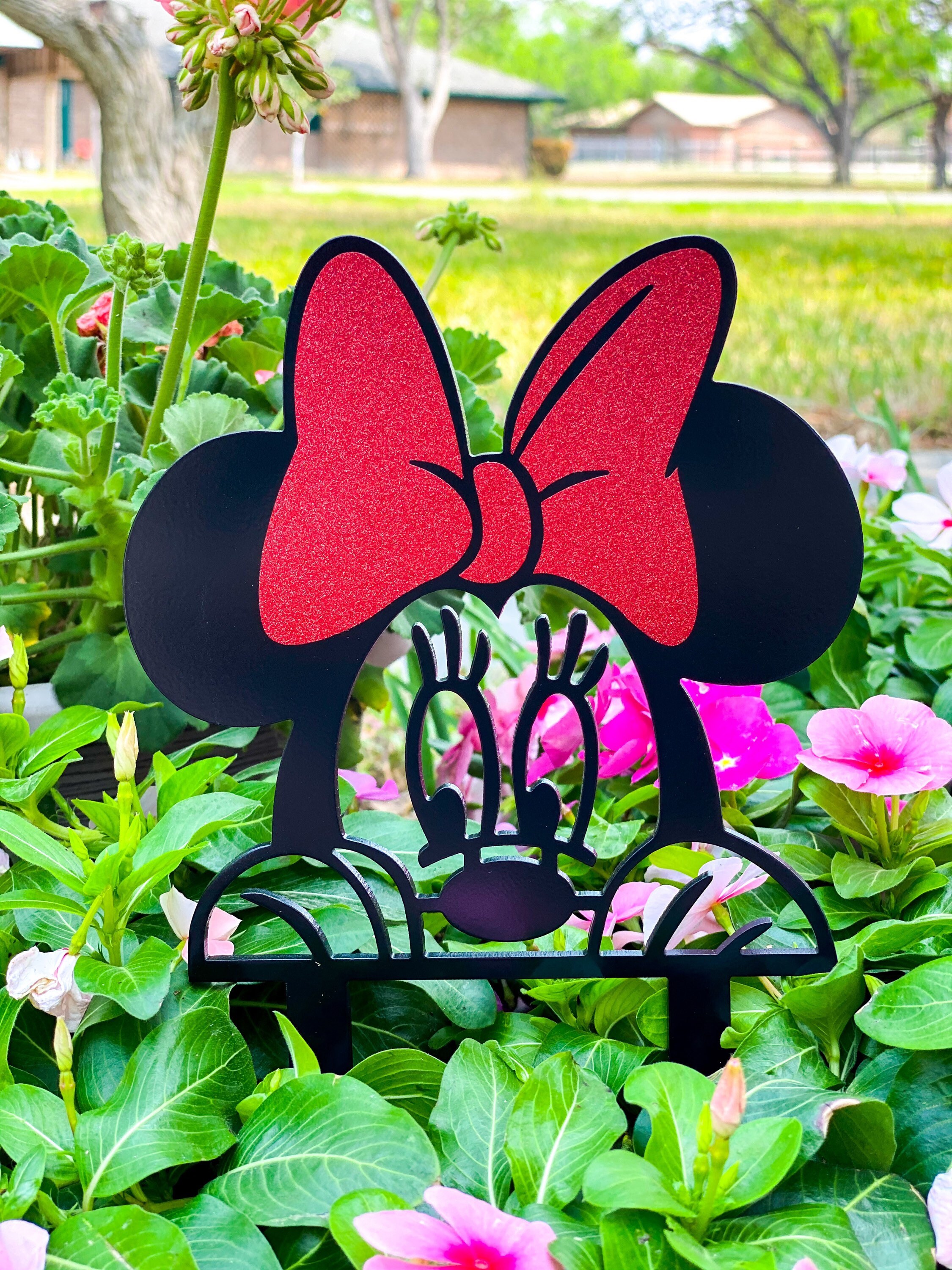 Minnie Garden Peeking Minnie Garden Decor Yard Decoration | Etsy