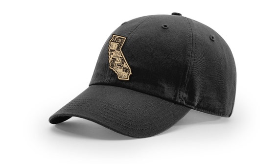 black leather dad hat