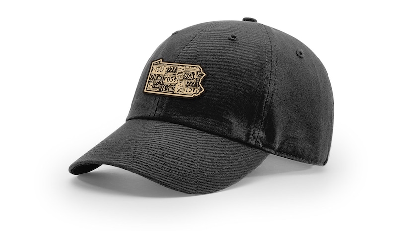 Pennsylvania outline adjustable hat Pennsylvania Navy Dad Cap Vintage License Plate Design |Keystone PA Vintage Design | Leather Patch