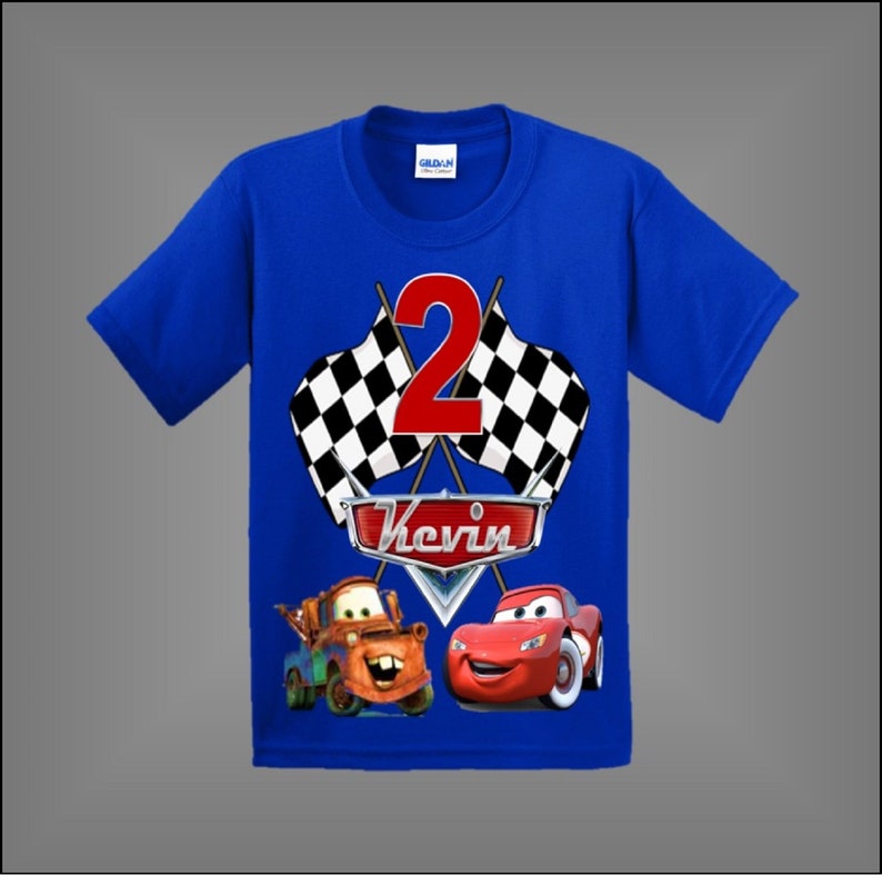 Disney Cars Birthday Shirt Customized with any name and age