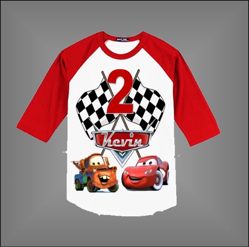 Disney Cars Birthday Shirt Customized with any name and age