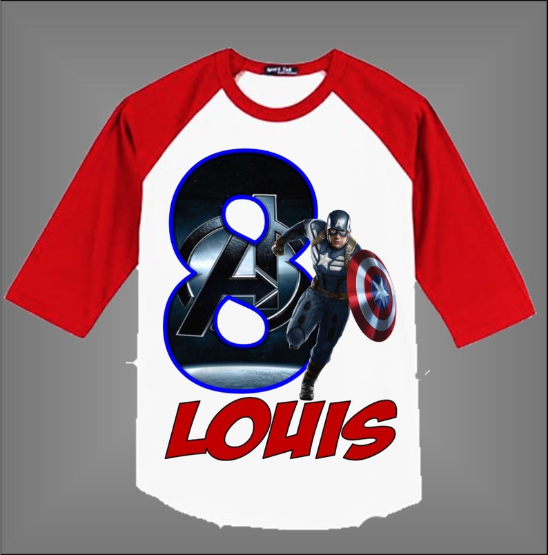 captain america birthday shirt