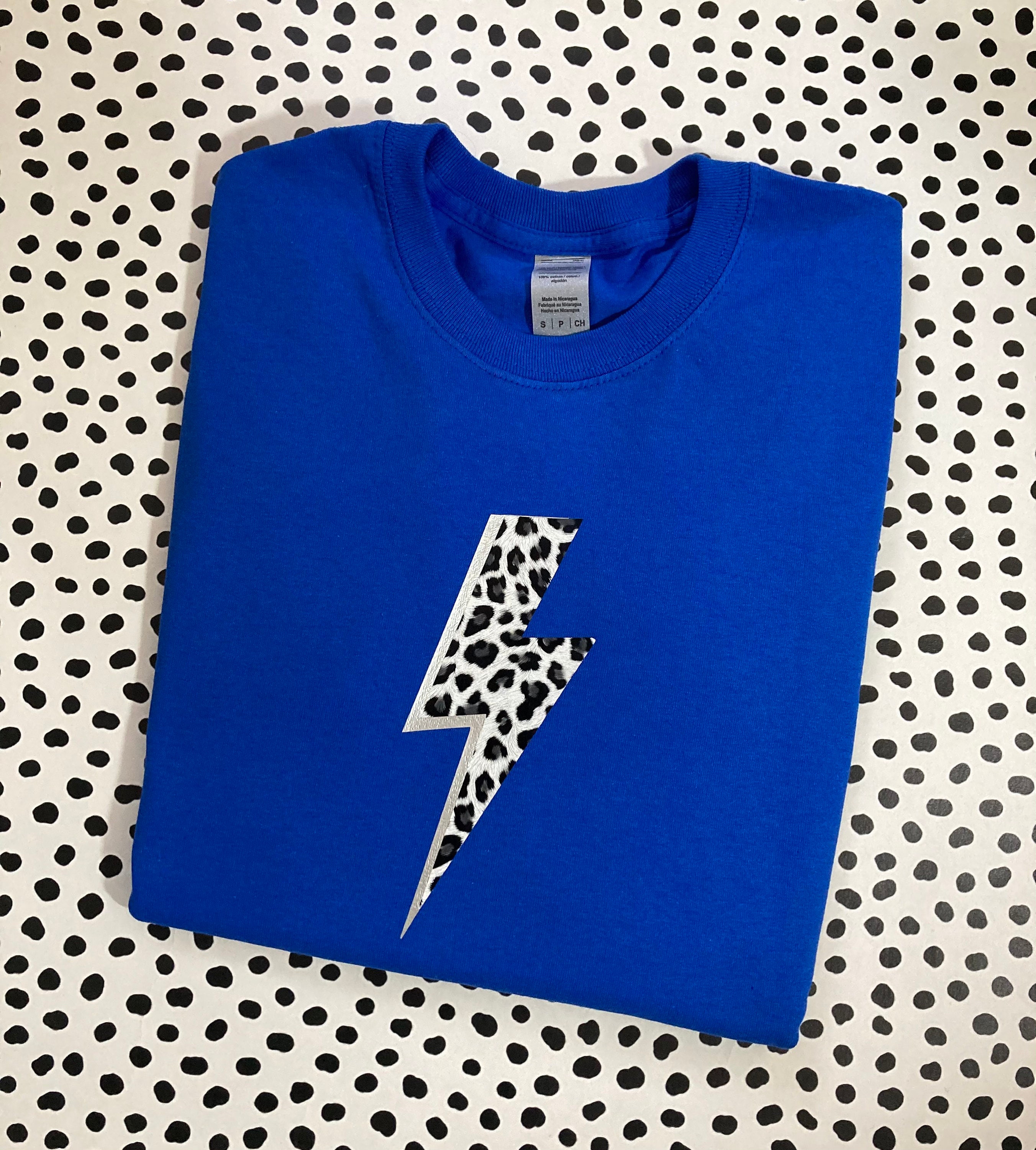Lightning Bolt Ladies Leopard Silver Relaxed Fit T-shirt - Etsy UK