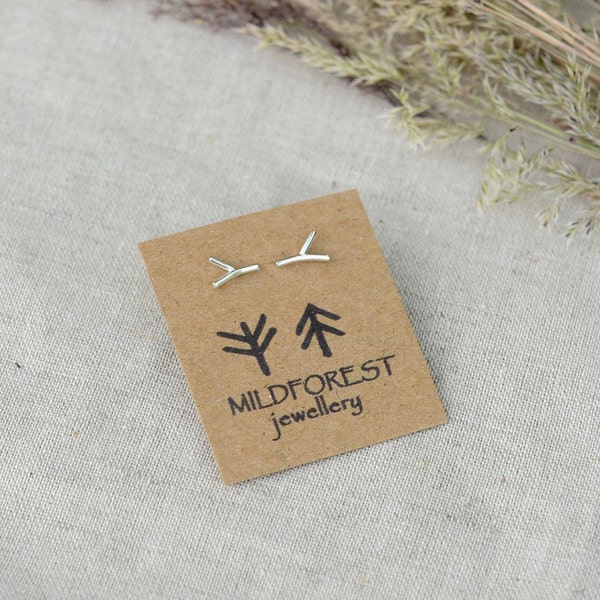 Tiny Twigs | Stud Earrings | Minimalist Studs | Sterling Silver Earrings | Everyday Earrings | Nature Lovers Gift