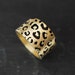 Enamelled 18 k gold plated sterling silver leopard ring