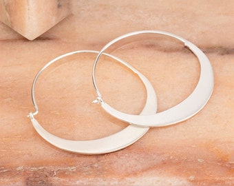 Moon Sterling Silver earrings matte finish