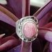 Natural Rhodochrosite Ring Sterling Silver Promise Ring image 0