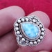Larimar Ring Sterling Silver Precious Stone Ring Dominican image 0