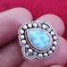 Larimar Ring Sterling Silver Precious Stone Ring Dominican image 0