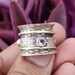 Amethyst Ring Spinner Ring With Stone Sterling Silver Ring image 0