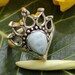 Larimar Ring Sterling Silver Crown RingLarimar Stone Ring image 0