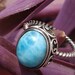 Natural Larimar Ring Sterling Silver Dominican Republican image 0