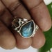 Labradorite Ring Blue Flash Labradorite Gemstone Silver Ring image 0