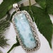 Natural Larimar Pendant Sterling Silver Pendant Blue Ocean image 0