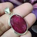 Ruby Pendant Sterling Silver Pendant Statement Pendant July image 0