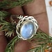 Moonstone Ring 925 Silver Mediation Ring Yoga Ring Gypsy Ring image 0