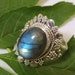 Labradorite Ring Sterling Silver Ring Statement Ring image 0