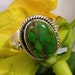 Green Turquoise Ring 925 Silver Trending Ring Vintage Ring image 0