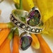 Mystic Topaz Ring Sterling Silver Ring Two Stone Ring Rainbow image 0