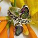 Mystic Topaz Ring Sterling Silver Ring Two Stone Ring Rainbow image 0