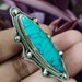 Turquoise Ring Sterling Silver Ring Long Ring Designer image 0