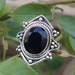 Black Onyx Ring 925 Silver Vintage Ring One Of Kind Ring image 0