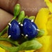 Lapis Lazuli Earring Studs 925 Silver Lapis Earring Party image 0