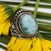 Natural Larimar Ring Sterling Silver Dominican Larimar Ring image 0