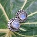 Moonstone Earring Sterling Silver Moonstone Studs Moonstone image 0