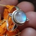 Natural Moonstone Ring Sterling Silver Ring Healing Ring Blue image 0