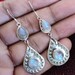 Moonstone Earrings 925 Silver Earring Inspirational Earring image 0