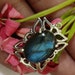 Labradorite Pendant 925 Sterling Silver Deep Blue Flash image 0