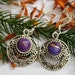 Purple Turquoise Earring 925 Silver Earring Anniversary image 0
