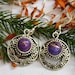 Purple Turquoise Earring 925 Silver Earring Anniversary image 0