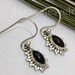 Black Onyx Earring Sterling Silver Dangle Earring Bridesmaid image 0