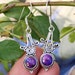 Purple Turquoise Earring 925 Silver Dangle Earrings December image 0